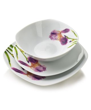 LEA IRIS Komplet obiadowy 18cz. miska 500ml 16,5/19,5/22cm