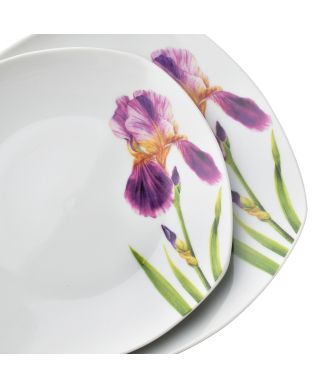 LEA IRIS Komplet obiadowy 18cz. miska 500ml 16,5/19,5/22cm