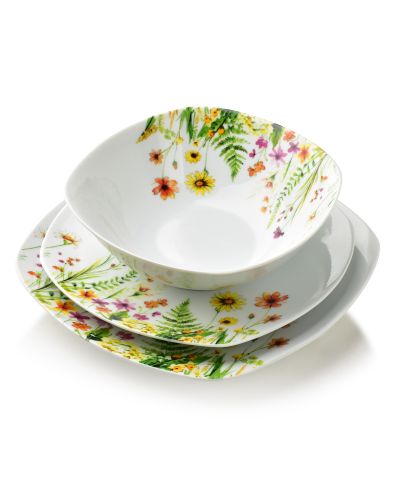 LEA GELB Komplet obiadowy 18cz. miska 500ml 16,5/19,5/22cm