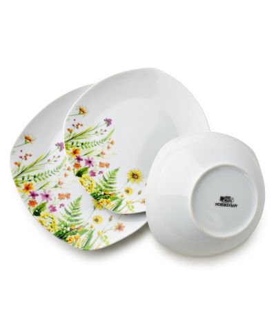 LEA GELB Komplet obiadowy 18cz. miska 500ml 16,5/19,5/22cm