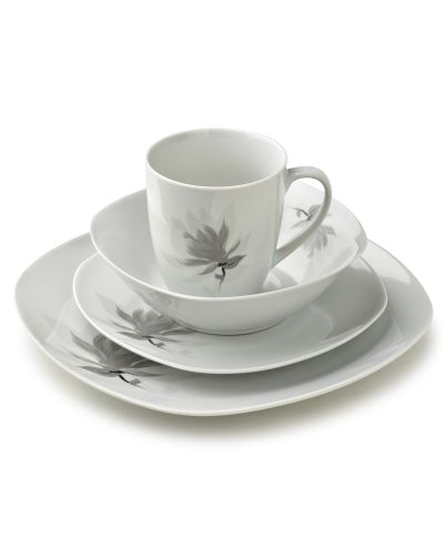 MAGNOLIA Komplet obiadowy 16 cz.  kubek 370ml/miska 500ml 17/19,5/25,5cm