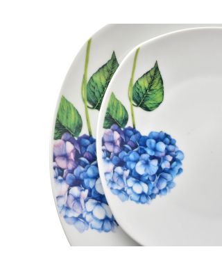 LEA PURPLE Komplet obiadowy 16cz.  kubek 370ml/miska 500ml 17/19,5/25,5cm