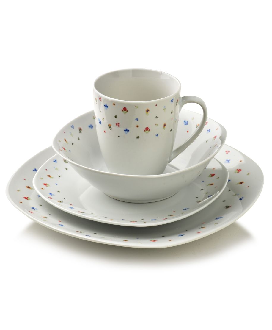 LEA MINI Komplet obiadowy 16cz.  kubek 370ml/miska 500ml 17/19,5/25,5cm