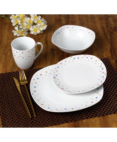 LEA MINI Komplet obiadowy 16cz.  kubek 370ml/miska 500ml 17/19,5/25,5cm