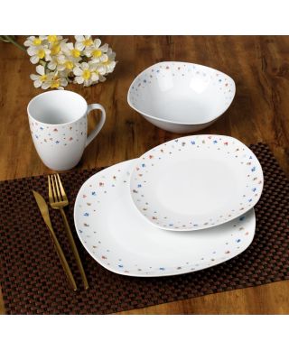 LEA MINI Komplet obiadowy 16cz.  kubek 370ml/miska 500ml 17/19,5/25,5cm