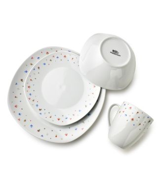 LEA MINI Komplet obiadowy 16cz.  kubek 370ml/miska 500ml 17/19,5/25,5cm