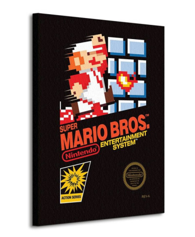 Super Mario Bros. (NES Cover) - Obraz na płótnie