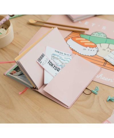 Pusheen Sushi Roll - notes skórzany