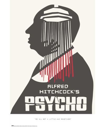 Alfred Hitchcock Psychoza - plakat