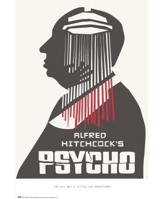 Alfred Hitchcock Psychoza - plakat