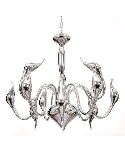 ORYGINALNA NOWOCZESNA LAMPA WISZĄCA SREBRNA MAGICA W12