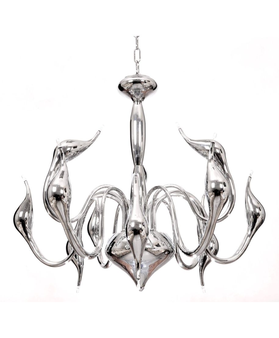 ORYGINALNA NOWOCZESNA LAMPA WISZĄCA SREBRNA MAGICA W12