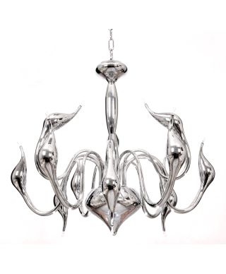 ORYGINALNA NOWOCZESNA LAMPA WISZĄCA SREBRNA MAGICA W12