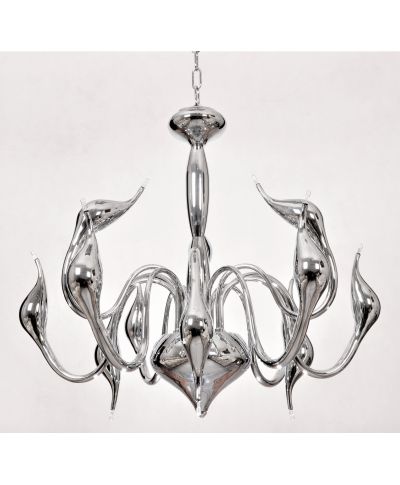 ORYGINALNA NOWOCZESNA LAMPA WISZĄCA SREBRNA MAGICA W12