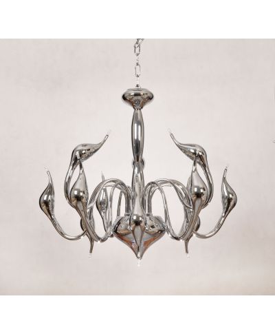 ORYGINALNA NOWOCZESNA LAMPA WISZĄCA SREBRNA MAGICA W12