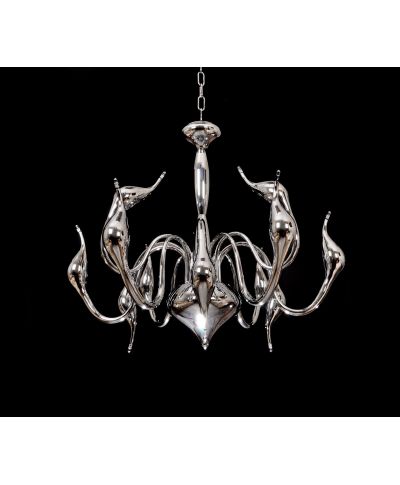 ORYGINALNA NOWOCZESNA LAMPA WISZĄCA SREBRNA MAGICA W12