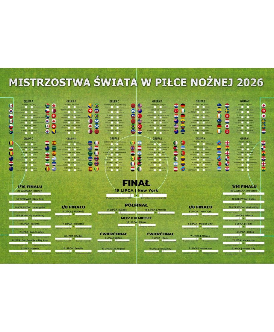 Tabela Mistrzostw Świata w Piłce Nożnej 2026 - plakat