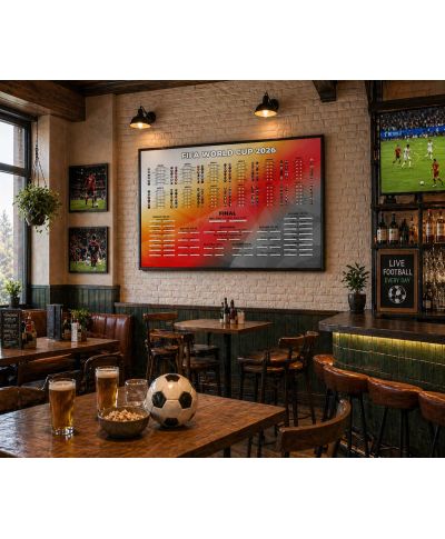 Tabela Mistrzostw Świata w Piłce Nożnej 2026 World Cup - plakat w wersji angielskiej