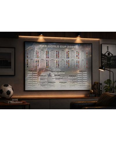 Tabela Mistrzostw Świata w Piłce Nożnej 2026 World Cup - plakat w wersji angielskiej