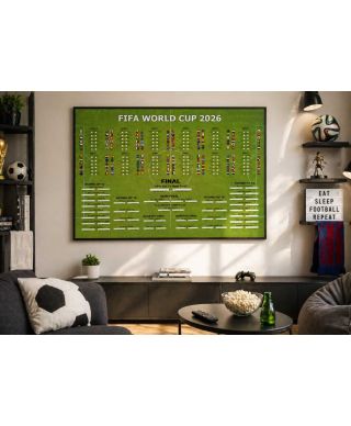 Tabela Mistrzostw Świata w Piłce Nożnej 2026 World Cup - plakat w wersji angielskiej