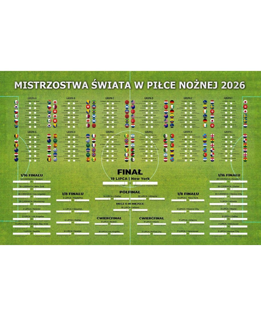 Tabela Mistrzostw Świata w Piłce Nożnej 2026 - plakat