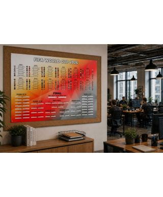 Tabela Mistrzostw Świata w Piłce Nożnej 2026 World Cup - plakat w wersji angielskiej