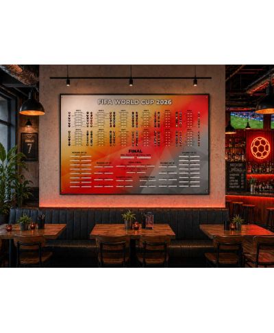 Tabela Mistrzostw Świata w Piłce Nożnej 2026 World Cup - plakat w wersji angielskiej