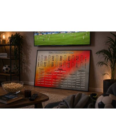 Tabela Mistrzostw Świata w Piłce Nożnej 2026 World Cup - plakat w wersji angielskiej