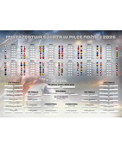 Tabela Mistrzostw Świata w Piłce Nożnej 2026 - plakat