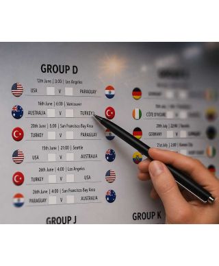 Tabela Mistrzostw Świata w Piłce Nożnej 2026 World Cup - plakat w wersji angielskiej