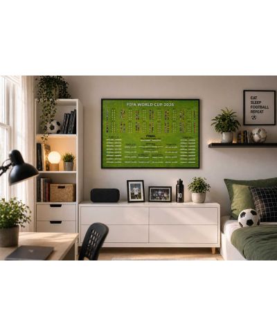 Tabela Mistrzostw Świata w Piłce Nożnej 2026 World Cup - plakat w wersji angielskiej