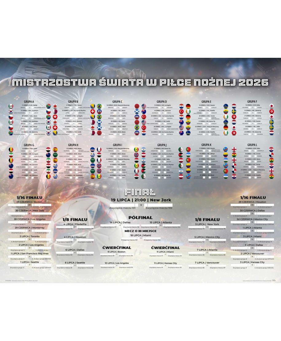 Tabela Mistrzostw Świata w Piłce Nożnej 2026 - plakat