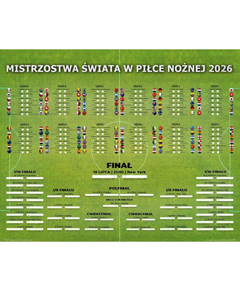 Tabela Mistrzostw Świata w Piłce Nożnej 2026 - plakat