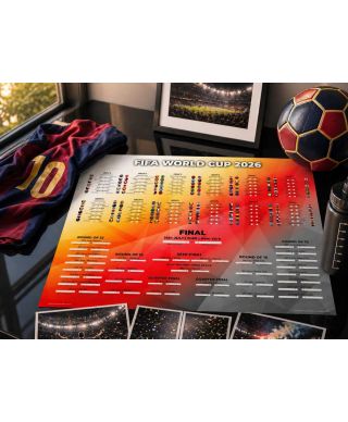 Tabela Mistrzostw Świata w Piłce Nożnej 2026 World Cup - plakat w wersji angielskiej
