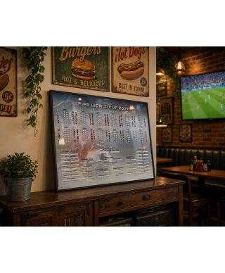 Tabela Mistrzostw Świata w Piłce Nożnej 2026 World Cup - plakat w wersji angielskiej