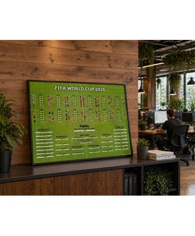 Tabela Mistrzostw Świata w Piłce Nożnej 2026 World Cup - plakat w wersji angielskiej