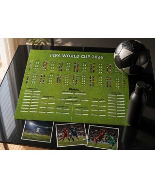 Tabela Mistrzostw Świata w Piłce Nożnej 2026 World Cup - plakat w wersji angielskiej