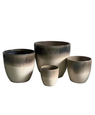HEVRA Komplet 4 osłonek ceramicznych44x44x42cm 35x35x34cm 27x27x26cm 20x20x20cm