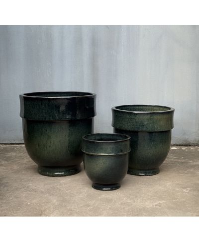HEVRA Komplet 3 osłonek ceramicznych 43x43x44cm, 34x34x35cm, 24x24x25cm