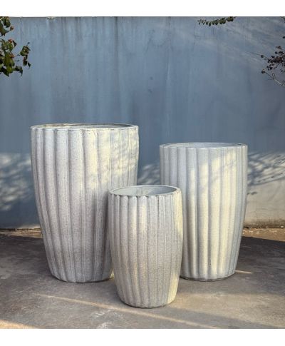 HEVRA Komplet 3 osłonek ceramicznych 46x46x68cm 38x38x58cm 29x29x44cm