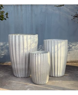 HEVRA Komplet 3 osłonek ceramicznych 46x46x68cm 38x38x58cm 29x29x44cm