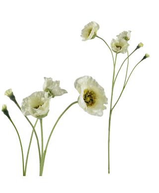 VIRIDIS Kwiat sztuczny MAK POLNY gałązka 67cm