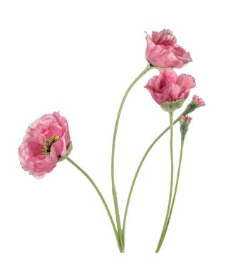 VIRIDIS Kwiat sztuczny MAK POLNY gałązka 67cm