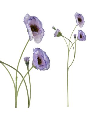 VIRIDIS Kwiat sztuczny MAK POLNY gałązka 67cm