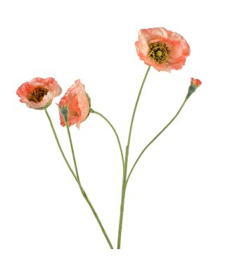 VIRIDIS Kwiat sztuczny MAK POLNY gałązka 67cm