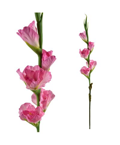 VIRIDIS Kwiat sztuczny Mieczyk 85cm różowy