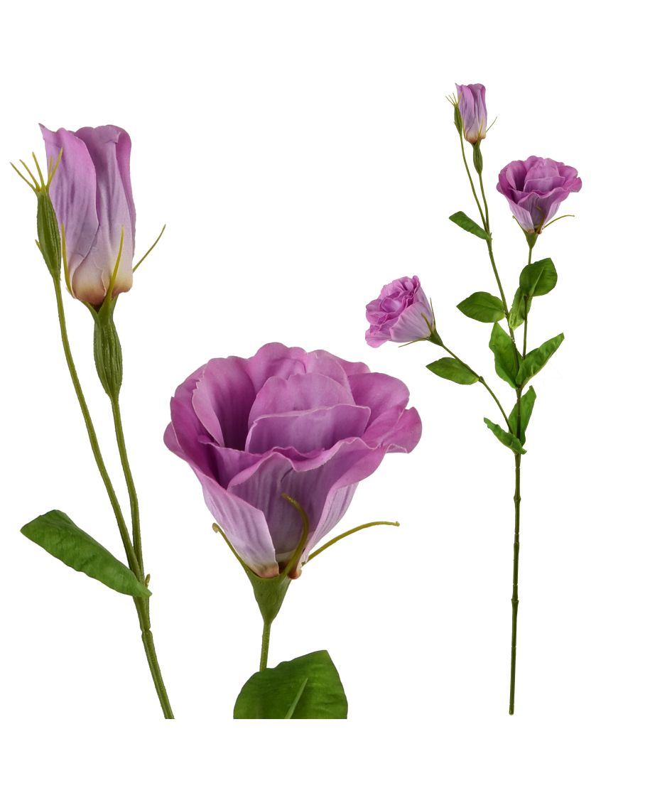 VIRIDIS Kwiat sztuczny Eustoma 70cm