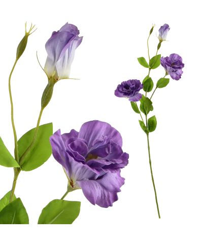 VIRIDIS Kwiat sztuczny Eustoma 70cm