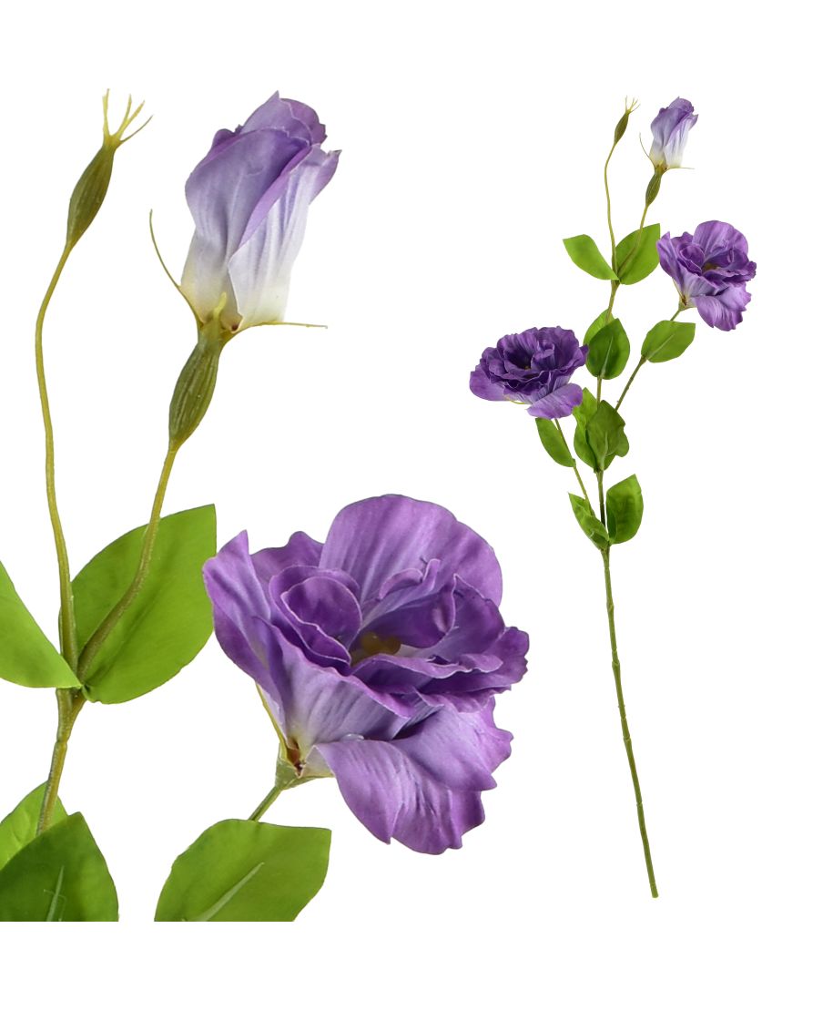 VIRIDIS Kwiat sztuczny Eustoma 70cm