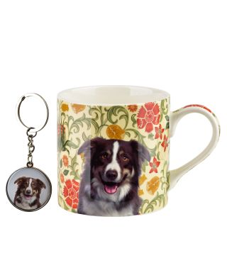 NOYA Kubek z breloczkiem 380ml 9x13x9cm Border Collie